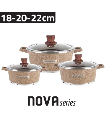 سرویس قابلمه 6 پارچه برند زیو طرح نوا مدل Zio Z-8400-22