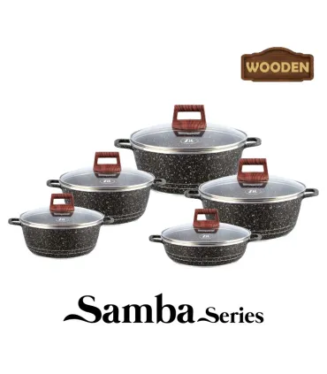 سرویس قابلمه استیل 10 پارچه زیو مدل Z-7106 سری SAMBA