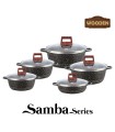 سرویس قابلمه استیل 10 پارچه زیو مدل Z-7106 سری SAMBA